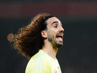 Marc Cucurella of Spain  gestures during the Nations League Round 5 match between Denmark against Spain at Parken, Copenhagen, Denmark on No...