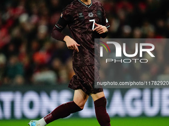 Albert Groenbaek of Denmark  looks on during the Nations League Round 5 match between Denmark against Spain at Parken, Copenhagen, Denmark o...