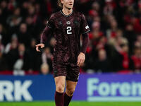 Joachim Andersen of Denmark  controls the ball during the Nations League Round 5 match between Denmark against Spain at Parken, Copenhagen,...