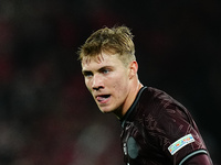 Rasmus Hoejlund of Denmark  looks on during the Nations League Round 5 match between Denmark against Spain at Parken, Copenhagen, Denmark on...