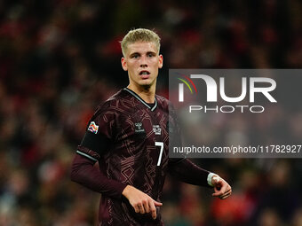 Albert Groenbaek of Denmark  looks on during the Nations League Round 5 match between Denmark against Spain at Parken, Copenhagen, Denmark o...