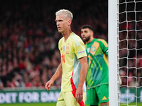 Dani Olmo of Spain  looks on during the Nations League Round 5 match between Denmark against Spain at Parken, Copenhagen, Denmark on Novembe...