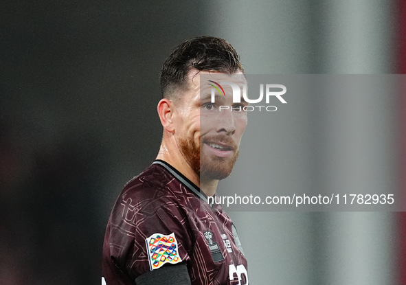 Pierre-Emile Hoejbjerg of Denmark  looks on during the Nations League Round 5 match between Denmark against Spain at Parken, Copenhagen, Den...