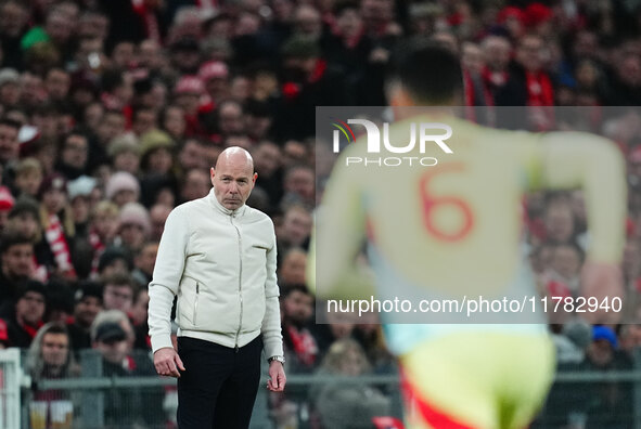 Brian Riemer of Denmark  looks on during the Nations League Round 5 match between Denmark against Spain at Parken, Copenhagen, Denmark on No...