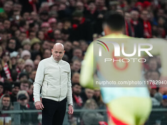 Brian Riemer of Denmark  looks on during the Nations League Round 5 match between Denmark against Spain at Parken, Copenhagen, Denmark on No...