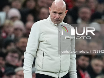 Brian Riemer of Denmark  looks on during the Nations League Round 5 match between Denmark against Spain at Parken, Copenhagen, Denmark on No...