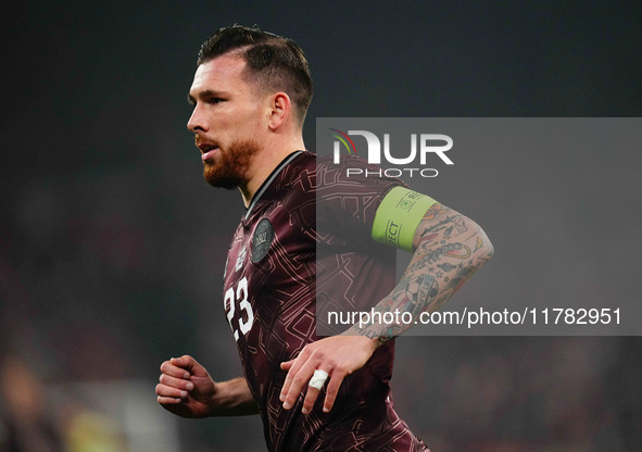 Pierre-Emile Hoejbjerg of Denmark  looks on during the Nations League Round 5 match between Denmark against Spain at Parken, Copenhagen, Den...