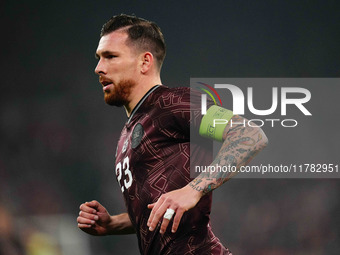 Pierre-Emile Hoejbjerg of Denmark  looks on during the Nations League Round 5 match between Denmark against Spain at Parken, Copenhagen, Den...