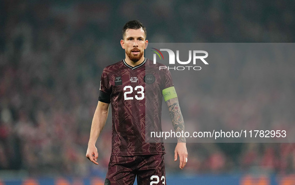 Pierre-Emile Hoejbjerg of Denmark  looks on during the Nations League Round 5 match between Denmark against Spain at Parken, Copenhagen, Den...