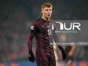 Rasmus Hoejlund of Denmark  looks on during the Nations League Round 5 match between Denmark against Spain at Parken, Copenhagen, Denmark on...