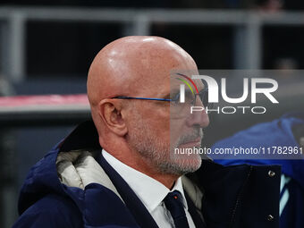 Luis de la Fuente of Spain  looks on during the Nations League Round 5 match between Denmark against Spain at Parken, Copenhagen, Denmark on...