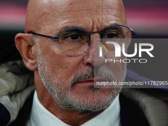 Luis de la Fuente of Spain  looks on during the Nations League Round 5 match between Denmark against Spain at Parken, Copenhagen, Denmark on...