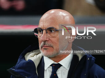 Luis de la Fuente of Spain  looks on during the Nations League Round 5 match between Denmark against Spain at Parken, Copenhagen, Denmark on...