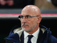 Luis de la Fuente of Spain  looks on during the Nations League Round 5 match between Denmark against Spain at Parken, Copenhagen, Denmark on...