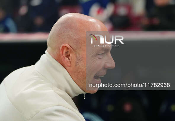 Brian Riemer of Denmark  looks on during the Nations League Round 5 match between Denmark against Spain at Parken, Copenhagen, Denmark on No...