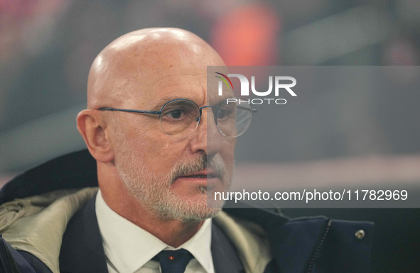 Luis de la Fuente of Spain  looks on during the Nations League Round 5 match between Denmark against Spain at Parken, Copenhagen, Denmark on...