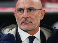 Luis de la Fuente of Spain  looks on during the Nations League Round 5 match between Denmark against Spain at Parken, Copenhagen, Denmark on...