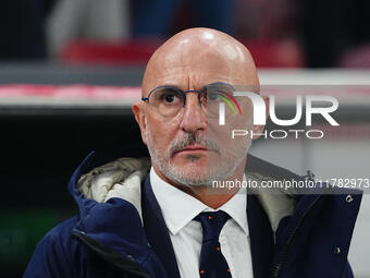 Luis de la Fuente of Spain  looks on during the Nations League Round 5 match between Denmark against Spain at Parken, Copenhagen, Denmark on...