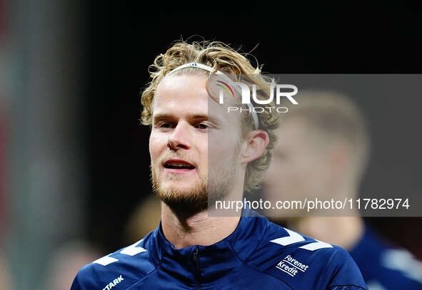 Morten Hjulmand of Denmark  looks on during the Nations League Round 5 match between Denmark against Spain at Parken, Copenhagen, Denmark on...