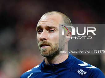 Christian Eriksen of Denmark  looks on during the Nations League Round 5 match between Denmark against Spain at Parken, Copenhagen, Denmark...