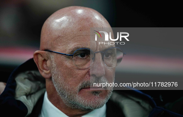 Luis de la Fuente of Spain  looks on during the Nations League Round 5 match between Denmark against Spain at Parken, Copenhagen, Denmark on...