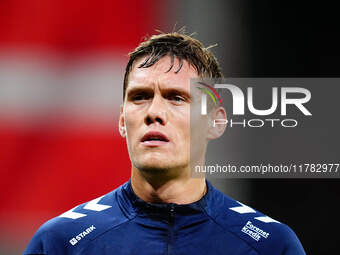 Joachim Andersen of Denmark  /3/ during the Nations League Round 5 match between Denmark against Spain at Parken, Copenhagen, Denmark on Nov...