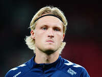 Kasper Dolberg of Denmark  looks on during the Nations League Round 5 match between Denmark against Spain at Parken, Copenhagen, Denmark on...