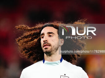 Marc Cucurella of Spain  looks on during the Nations League Round 5 match between Denmark against Spain at Parken, Copenhagen, Denmark on No...