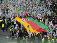 Thousands of Kurds demonstrate for the release of Kurdish leader Abdullah Ocalan in Cologne, Germany, on November 16, 2024. (