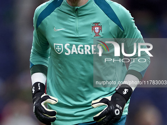 Jose Sa of Portugal warms up before the UEFA Nations League 2024/25 League A Group A1 match between Portugal and Poland at Estadio Do Dragao...