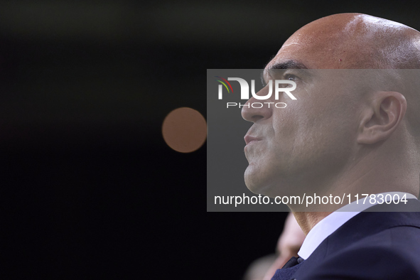 Roberto Martinez, Head Coach of Portugal, looks on before the UEFA Nations League 2024/25 League A Group A1 match between Portugal and Polan...