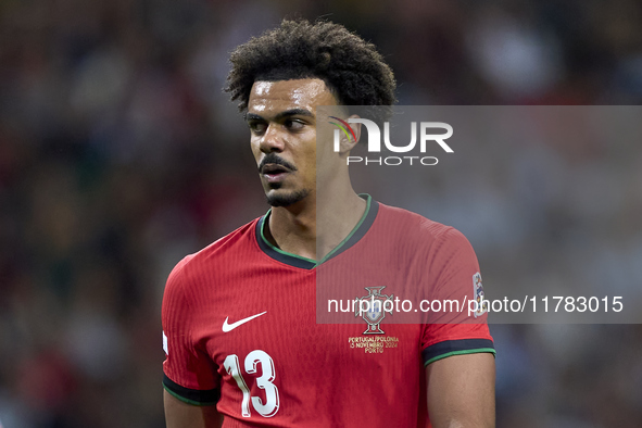 Renato Veiga of Portugal looks on during the UEFA Nations League 2024/25 League A Group A1 match between Portugal and Poland at Estadio Do D...