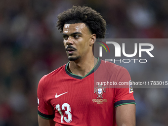 Renato Veiga of Portugal looks on during the UEFA Nations League 2024/25 League A Group A1 match between Portugal and Poland at Estadio Do D...