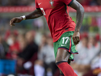 Rafael Leao of Portugal is in action during the UEFA Nations League 2024/25 League A Group A1 match between Portugal and Poland at Estadio D...