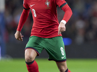 Bruno Fernandes of Portugal is in action during the UEFA Nations League 2024/25 League A Group A1 match between Portugal and Poland at Estad...