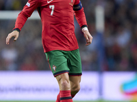 Cristiano Ronaldo of Portugal is in action during the UEFA Nations League 2024/25 League A Group A1 match between Portugal and Poland at Est...