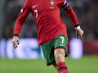 Cristiano Ronaldo of Portugal is in action during the UEFA Nations League 2024/25 League A Group A1 match between Portugal and Poland at Est...