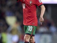 Bernardo Silva of Portugal reacts during the UEFA Nations League 2024/25 League A Group A1 match between Portugal and Poland at Estadio Do D...