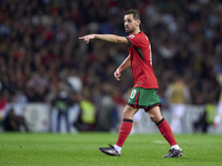 Bernardo Silva of Portugal reacts during the UEFA Nations League 2024/25 League A Group A1 match between Portugal and Poland at Estadio Do D...