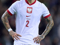 Kamil Piatkowski of Poland reacts during the UEFA Nations League 2024/25 League A Group A1 match between Portugal and Poland at Estadio Do D...