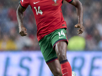 Nuno Tavares of Portugal is in action during the UEFA Nations League 2024/25 League A Group A1 match between Portugal and Poland at Estadio...