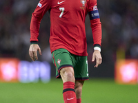 Cristiano Ronaldo of Portugal is in action during the UEFA Nations League 2024/25 League A Group A1 match between Portugal and Poland at Est...