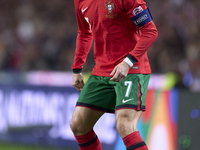 Cristiano Ronaldo of Portugal is in action during the UEFA Nations League 2024/25 League A Group A1 match between Portugal and Poland at Est...