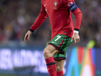 Cristiano Ronaldo of Portugal is in action during the UEFA Nations League 2024/25 League A Group A1 match between Portugal and Poland at Est...