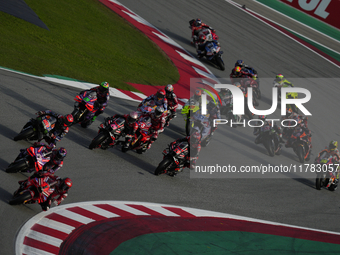 Star of race during the sprint of the Motul Solidarity Grand Prix of Barcelona at Circuit de Barcelona-Catalunya on November 16, 2024 in Bar...