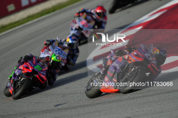 Jorge Martin (89) of Spain and Prima Pramac Racing Ducati during the sprint of the Motul Solidarity Grand Prix of Barcelona at Circuit de Ba...