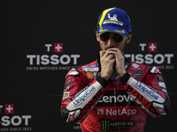 Francesco Pecco Bagnaia (1) of Italy and Ducati Lenovo Team during the sprint of the Motul Solidarity Grand Prix of Barcelona at Circuit de...