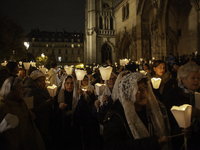 The procession of the Virgin Mary statue took place in Paris, France, on November 15, 2024. The return of the Virgin and Child starts with a...