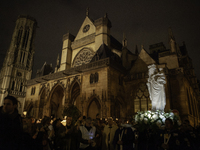 The procession of the Virgin Mary statue took place in Paris, France, on November 15, 2024. The return of the Virgin and Child starts with a...