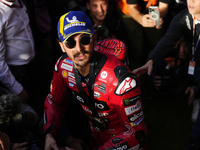 Francesco Pecco Bagnaia (1) of Italy and Ducati Lenovo Team during the sprint of the Motul Solidarity Grand Prix of Barcelona at Circuit de...